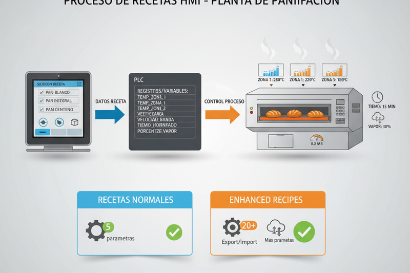 Recetas en HMI: Cómo Transforman la Producción Industrial